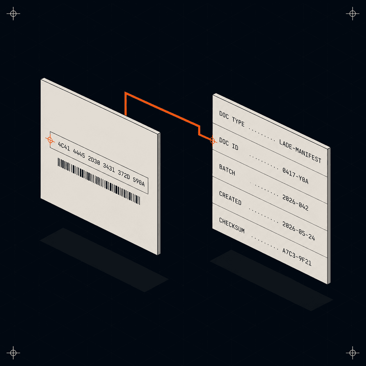 Two barcoded documents